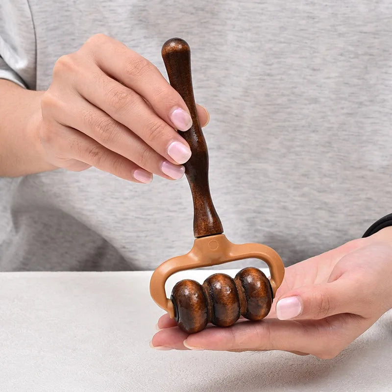 Relaxa WoodRoll – Handheld Wooden Massage Roller